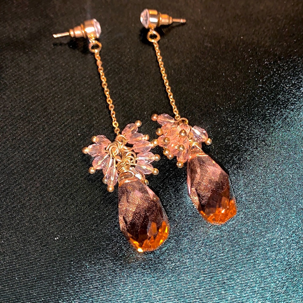 Pink & Gold Earrings